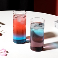 Verres Collins simples, forme cylindrique, verre à boisson, verre sans pied, tumbler à cocktail Tiki