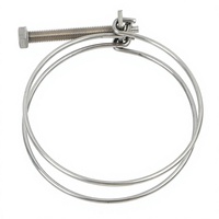 Colliers de serrage réglables en acier au carbone à double fil pour tuyaux d'eau et flexibles en caoutchouc