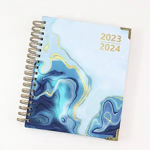 Marble Hardcover Weekly Monthly Dairy 2024 Planner