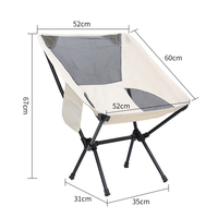 Chaise de camping ultralégère E-RIKE en gros, type lune rétractable, mini, personnalisable, portable et pliable pour l'extérieur