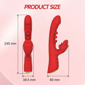Tongue <span class=keywords><strong>Tease</strong></span> IPX5防水USB充電式17速大人のおもちゃデュアル喜びGスポット舐めるディルドバイブレーター用 - Product Image 4