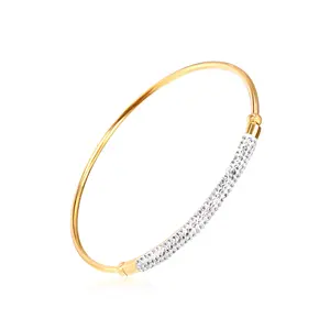 Eternal Fashion Arrow Design Bangles Famous Brand Bracelet Polished Gold Stainless Steel Wedding Jewelry for Women