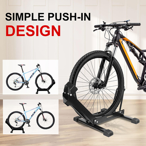 JH-Mech-Estante vertical moderno negro para bicicletas, soporte de estacionamiento para ruedas de bicicleta, estante de almacenamiento de metal de profundidad ajustable para bicicletas - Product Image 6