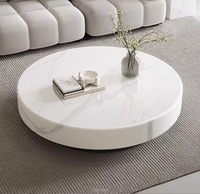 Table basse STG moderne de style européen et américain, personnalisable, sculptée à la main, en marbre naturel, multifonctionnelle et écologique