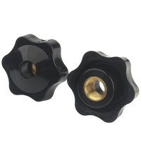 Factory Direct Supply Plastic Brass Torx Nut Thumb Through Hole Handle Nut M5 M6 M8 M10 Plastic Knob Nuts With Brass Thread