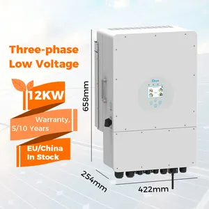Ningbo Warenlager-Wechselrichter 12 kW deye 12000 W 380 V 400 V 3-Phasen SUN-12K-SG04LP3-EU drei-Phasen-Hybrid-Solarwechselrichter