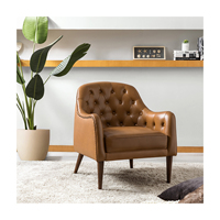 Chaise de loisirs de style moderne de conception nordique italienne de haute qualité de luxe pour la chaise de canapé en cuir de salon d'hôtel commercial