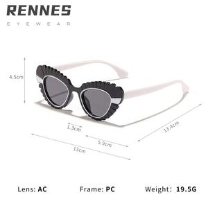 Haute qualité en plein air soleil nuances garçons et filles décalé arc-en-ciel oeil de <span class=keywords><strong>chat</strong></span> cadre plage vacances lunettes de soleil UV400 PC matériel - Product Image 3