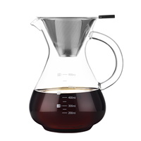 Offre Spéciale – Cafetière à piston française artisanale en verre borosilicate soufflé à la bouche, 600 ml, écologique, portable, design original et vintage