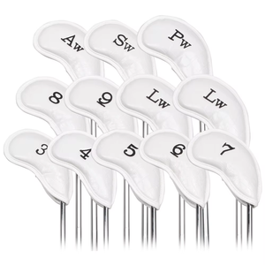 Dericsson 12pcs/set Leather <b>Golf</b> Iron Headcovers <b>Golf</b> Club Protector Covers with Custom Logo Support - Product Image 3