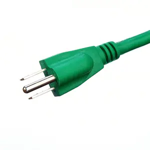 למעלה איכות ETL אמריקנית סטנדרטי 3 פינים כבל חשמל תקע עם שקע עבור מחשב נייד כבל מאריך אספקת חשמל כבל עם מעיל PVC