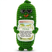 Cadeaux au crochet faits main, amusants et inspirants, en forme de cornichons, pour femmes et hommes - Anniversaire et détente