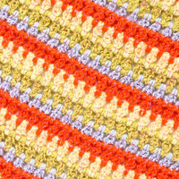 Bandeau en Crochet Vintage Sweet Y2K couleur arc-en-ciel Écharpe à cheveux réglable Bandeau tricoté Bandanas Turban