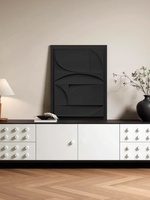 Nouvelle conception de peinture décorative en relief géométrique 3D moderne blanche, nouvelle conception d'art sculpté en MDF pour hôtel, salon, décoration intérieure