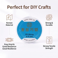 Fil élastique CO Heng Xing 0,5 mm 0,6 mm 0,7 mm 0,8 mm 1,0 mm pour la fabrication de bijoux et la perlage, fabriqué en Corée