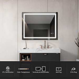 Espejo de Baño con Iluminación LED de 36x28 Pulgadas, con Interruptor Táctil Antivaho, Diseño Moderno para Montar en la Pared - Product Image 6
