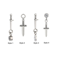 Joyería de Titanio de Grado Implante ASTM F136 para Niños, Piercing de Zirconia, Labret, Anillo para Nariz, Septum, Ombligo, Hélix, Cartílago