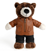 Peluche Ours Teddy Moto en Coton PP, Grande, Super Douce, Anti-stress, avec Nœud Papillon, pour Canapé, pour Couples, Saint-Valentin 14+
