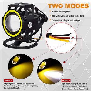 Lelanpu 30W <span class=keywords><strong>LED</strong></span> <span class=keywords><strong>Moto</strong></span> U7 Phare de <span class=keywords><strong>moto</strong></span> Laser Lumière Angle des yeux <span class=keywords><strong>Feux</strong></span> <span class=keywords><strong>additionnels</strong></span> Antibrouillard Universel <span class=keywords><strong>Moto</strong></span> - Product Image 2