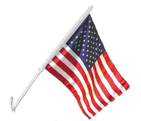 Drapeau de voiture d'équipe personnalisé en polyester 100 % imprimé en gros par Swil Factory avec mât