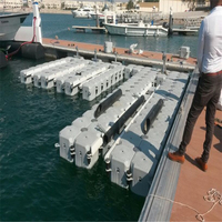 Ponton flottant modulaire en plastique pour quai de marina, stationnement pour bateaux et jet-skis