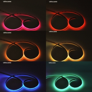 16.4ft 5m 24V RGB <span class=keywords><strong>LED</strong></span> Strip chống nước COB <span class=keywords><strong>LED</strong></span> linh hoạt Băng đèn với điều khiển bằng giọng nói cho phòng ngủ Đảng DIY 630LED - Product Image 4