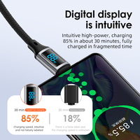 Cable USB Tipo-C a Tipo-C Multifunción de Carga Rápida Android de 6A con Pantalla Digital LeEco de 88W de Calidad Excepcional