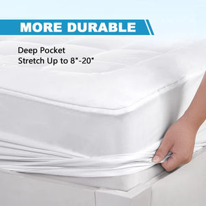 Waterproof Microfiber Latex Pocket Spring Mattress Pads <strong>Toppers</strong> for Hotel - Product Image 2