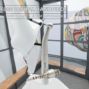 Pieza de Mano Quirúrgica Dental de Alta Velocidad F800 con Botón de Presión para Acoplamiento Tipo C, 2/4/6 Orificios, Conector Rápido de Fibra Óptica, Metal - Product Image 2