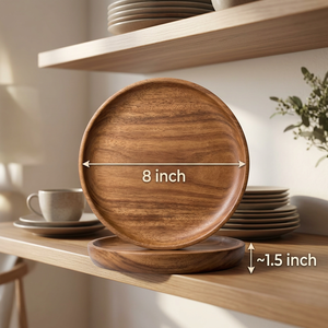Assiette de service ovale en bois massif écologique, polie, moderne, vaisselle en bois naturel, vente en gros, vaisselle personnalisée - Product Image 3
