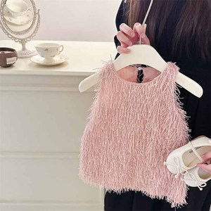 Vestido de Princesa Estilo Coreano para Niñas, Sin Mangas, con Flecos, Cuello Redondo, Vestido Tipo Pullover para Niñas Pequeñas - Product Image 6