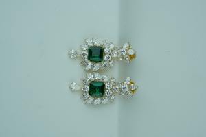 Pendientes de diamantes de moda certificados por IGI en baño de oro blanco y rosa para bodas, fiestas o regalos - Product Image 2