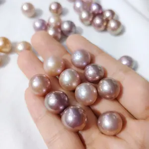 Bright light Edison pearl Baroque Pearls earrings necklace pendant DIY semi-finished jewelry accessories freshwater pearls