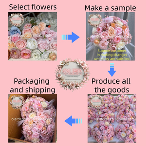 Wedding & Valentine của ngày trang trí 5ft 6ft Nhân Tạo Hoa lụa Rose <span class=keywords><strong>Hydrangea</strong></span> sen trắng hoa anh đào cây - Product Image 3