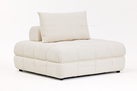 Ensemble de meubles de salon scandinave à combinaison moderne et modulaire beige avec places simples canapé inclinable