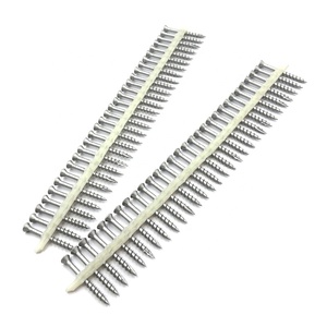 Vis collées de haute qualité à tête CSK, type à emmanchement carré, 17 points, sur bande plastique - Product Image 3