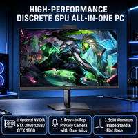 PC de jeu tout-en-un avec carte graphique GTX 1650 4 Go, écran 24/27 pouces FHD 1920x1080, processeur Intel Core i5, DDR4, SSD, Windows 11, Bluetooth pour le jeu