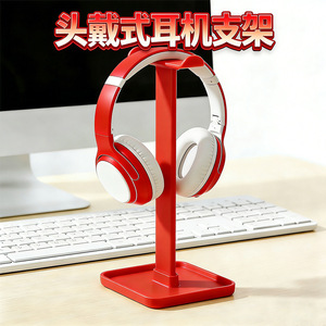 Sky Blue Earphone <b>Stand</b> 20cm Height Plastic <b>Desktop</b> Display Holder for Headphones - Product Image 4