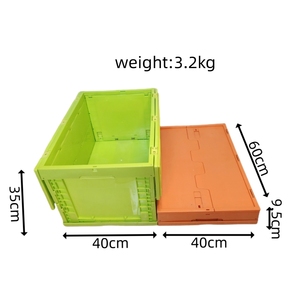 QS bán HOT HOT bán công nghiệp Stackable có thể gập lại nhựa di chuyển gấp ráp Thùng - Product Image 3