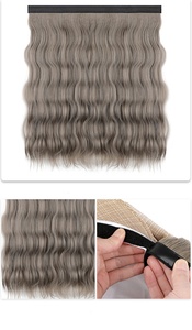 Parrucca Fujia di Alta Qualità, Regolabile e Staccabile, con Nastro Magico, Capelli Lunghi Ricci Ondulati, Resistenti al Calore <span class=keywords><strong>per</strong></span> Donne - Product Image 6