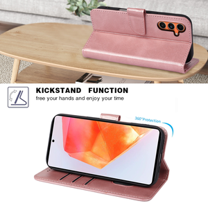 เคสหนังกระเป๋าเงินแบบย้อนยุคสำหรับ sansumg Galaxy <span class=keywords><strong>A04</strong></span> A73 A53 A23E A13 A03พร้อมแม่เหล็ก <span class=keywords><strong>NFC</strong></span> ขาตั้งกระเป๋าเงินเคสฝาพับ - Product Image 2