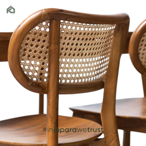 Ensemble de salle à manger Deka en bois de teck, design moderne pour hôtel, chambre à coucher, salon, charme intemporel, élégance décontractée - Product Image 4