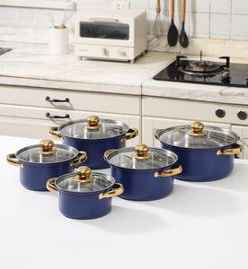 Bộ nồi nấu ăn bằng thép không gỉ lớn 10 cái bán buôn, dùng cho bếp từ, gồm nồi súp và nồi nước dùng - Product Image 6