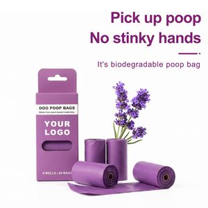 Sacs à déjections canines biodégradables en amidon de maïs, conception anti-fuite pour une gestion efficace des déchets lors des promenades - Product Image 1