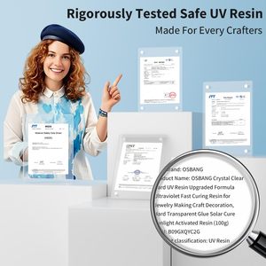 Résine UV améliorée, type dur, transparente comme du cristal, résine époxy UV à durcissement ultraviolet pour la fabrication de bijoux artisanaux - Product Image 5