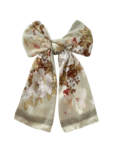 エレガントなボヘミアンフローラルプリントカフタンドレス（女性用）- ラウンドネックのゆったりとしたミドル丈ローブ - Product Image 4