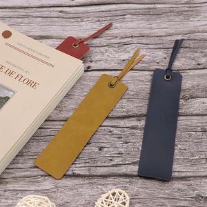 RTS PU Leather <b>Bookmark</b> with Tag Promotional Paper Book Page Mark Reusable Charming Gifts for Book Lovers Teacher - Product Image 3