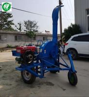 Nouvelle machine à couper le foin mobile à moteur diesel, construction en acier allié, broyeur de paille à haute efficacité pour l'alimentation animale