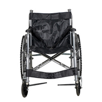 Silla de Ruedas Manual Plegable Portátil Ligera de Aluminio con Neumáticos Sólidos de Último Diseño