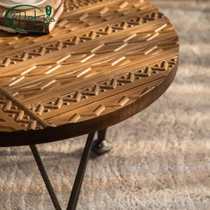 Juego de Mesa de Centro Chuqi Home Furnishings con Superficie de Madera y Patas de Hierro Forjado Hechas a Mano para Sala de Estar o Jardín - Product Image 3